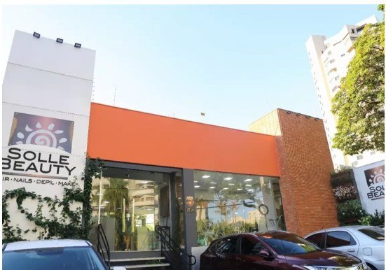 Fachada da unidade Centro da Solle Beauty, na Rua Euclides da Cunha